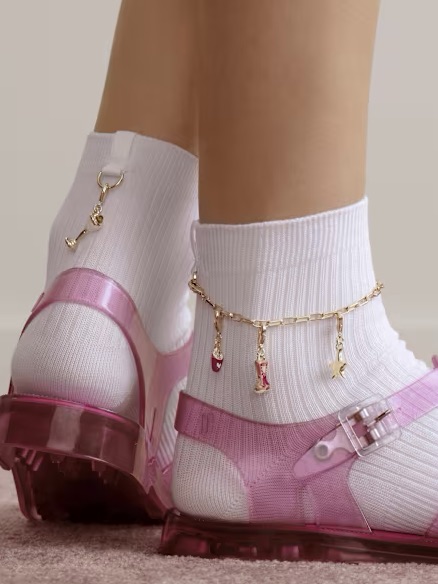Nwt Bombas X Susan Alexandra Charms And Anklet Quarter Socks (M) — image 3 of 4